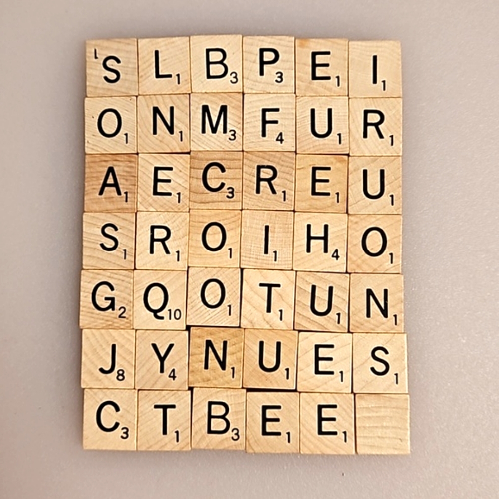 Scrabble 42 tiles replacement one blank board games
